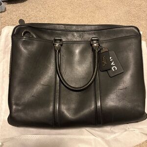 Coach Black Leather Business Bag